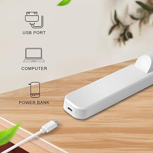 Miniatura 8 de XmnSoly Barra de luz magnética LED lámpara de escritorio regulable 3 modos de color recargable debajo del gabinete Iluminación para armario de