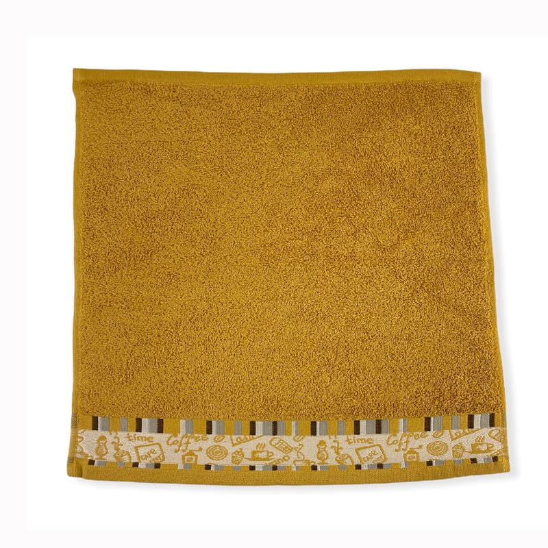 Rufino Díaz Paño Cocina 100% Algodón Rizo 500 gr/m2 Coffee (Mostaza - 50x50cm) - Súper Absorbente, Tacto Suave y Resistente