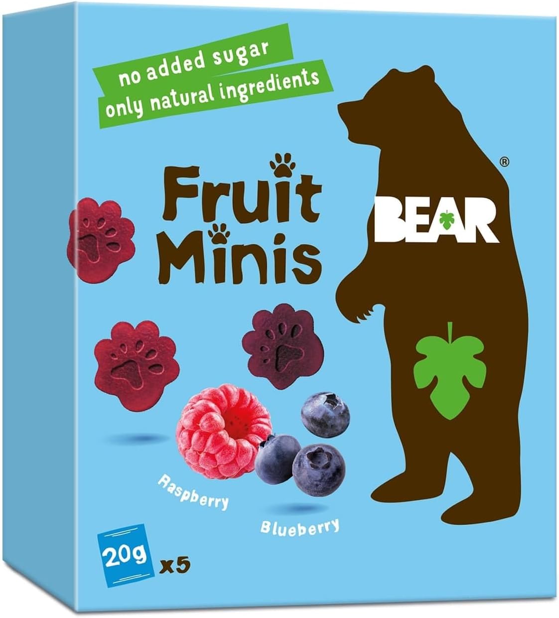 BEAR Fruit Minis Blueberry & Raspberry 5 x 20g
