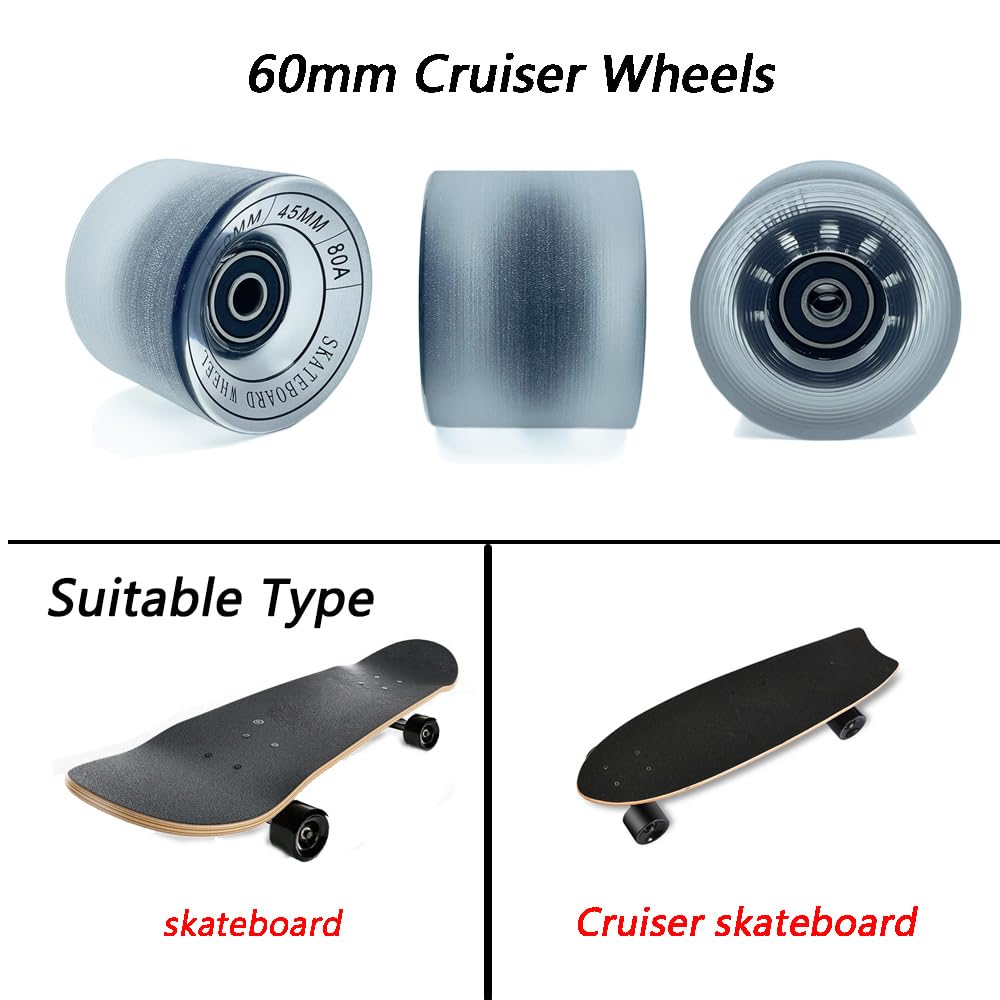 LOOEEL Longboard Wheels - 60mm, ABEC-9 Bearings -6