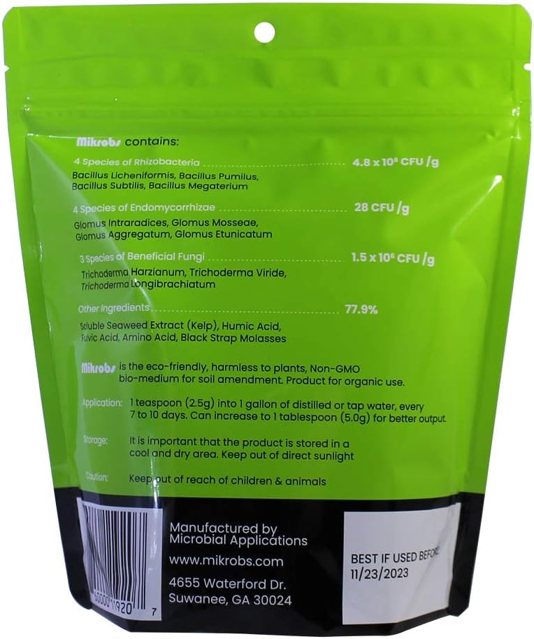 Mikrobs - Microbial Superpack for Living Soil. Revitalize Plants (8 Oz)