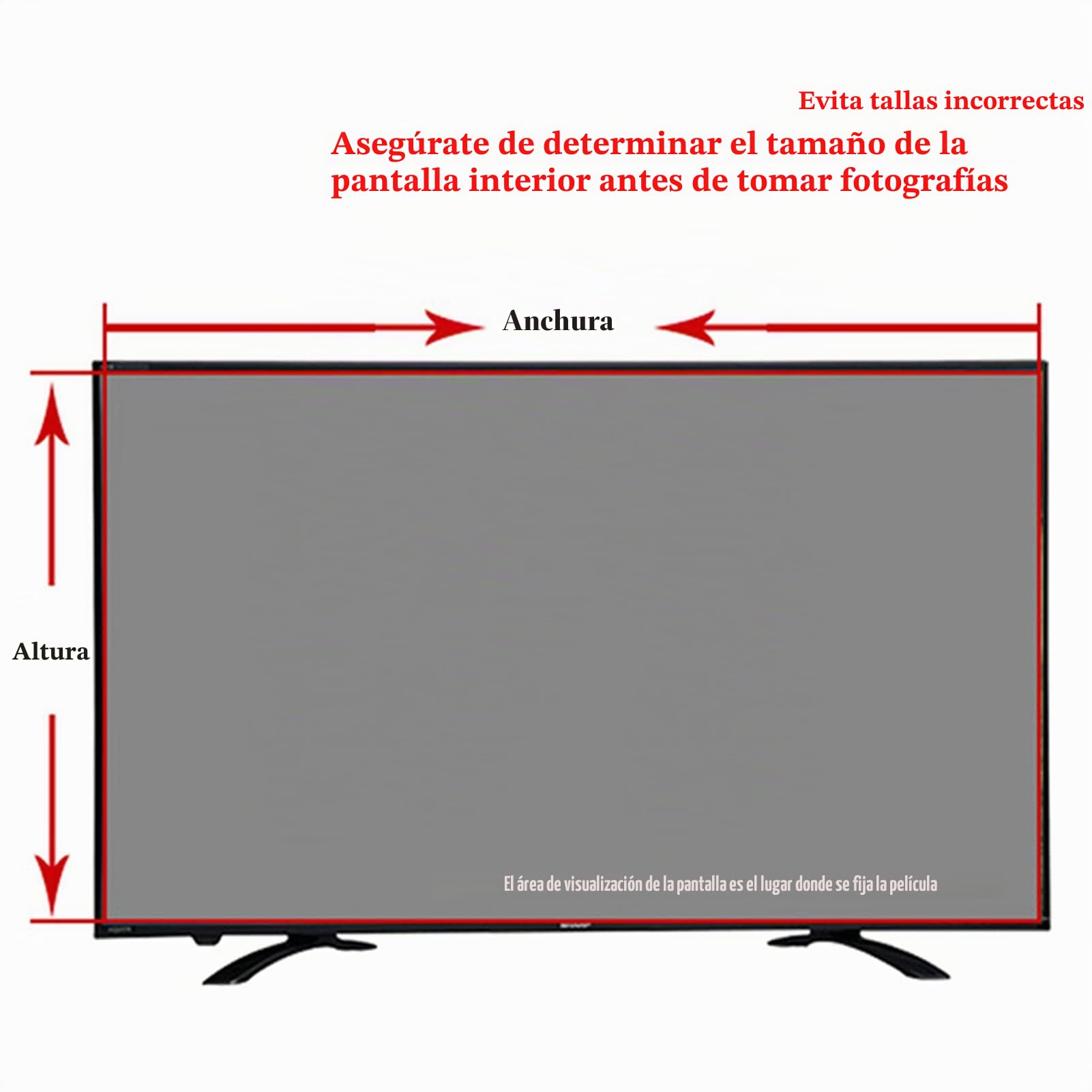 Película Antirreflejo para TV de 65 Pulgadas con Filtro de Luz Azul, Revestimiento Mate para Reducir Reflejos Y Mejorar La Comodidad Visual, Resistente A Los Rayos UV,65in1440x809mm