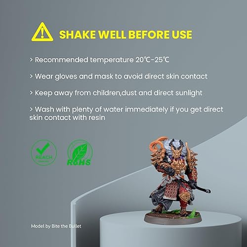 Vista 38 de ELEGOO - Resina rápida lavable con agua para Impresora 3D. Gris cerámica