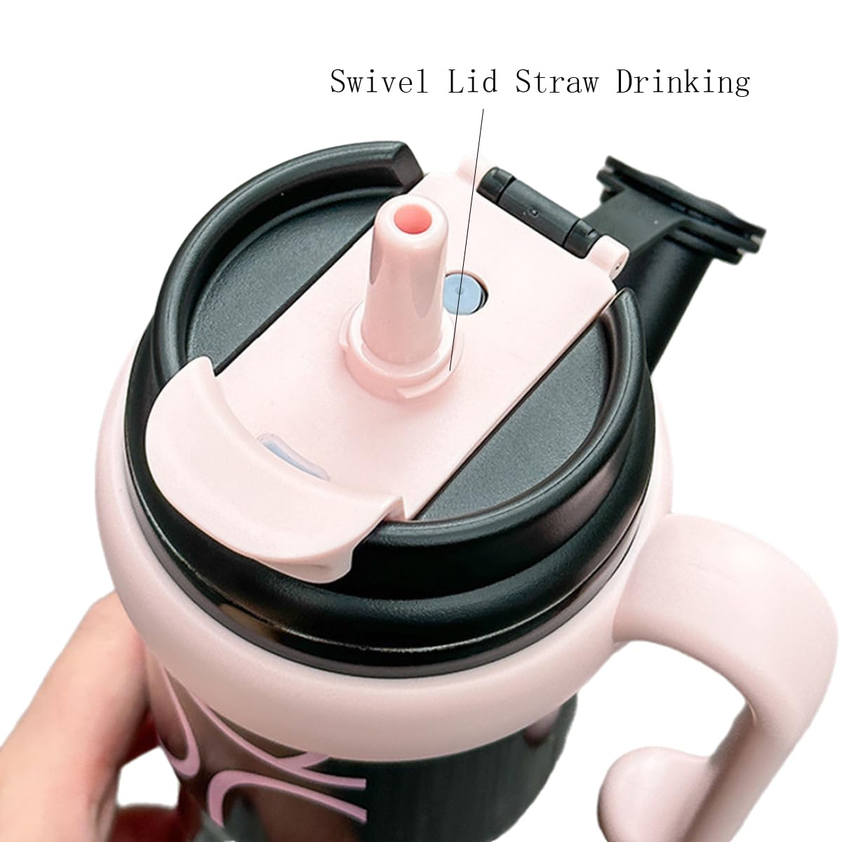 Isolierte Sport-Trinkflasche mit Strohhalm und Griff, auslaufsicherer Trinkbecher aus 316er Edelstahl, BPA-frei, perfekt für Reisen, Fitnessstudio, Wandern und Büro, 690 ml (Silber)
