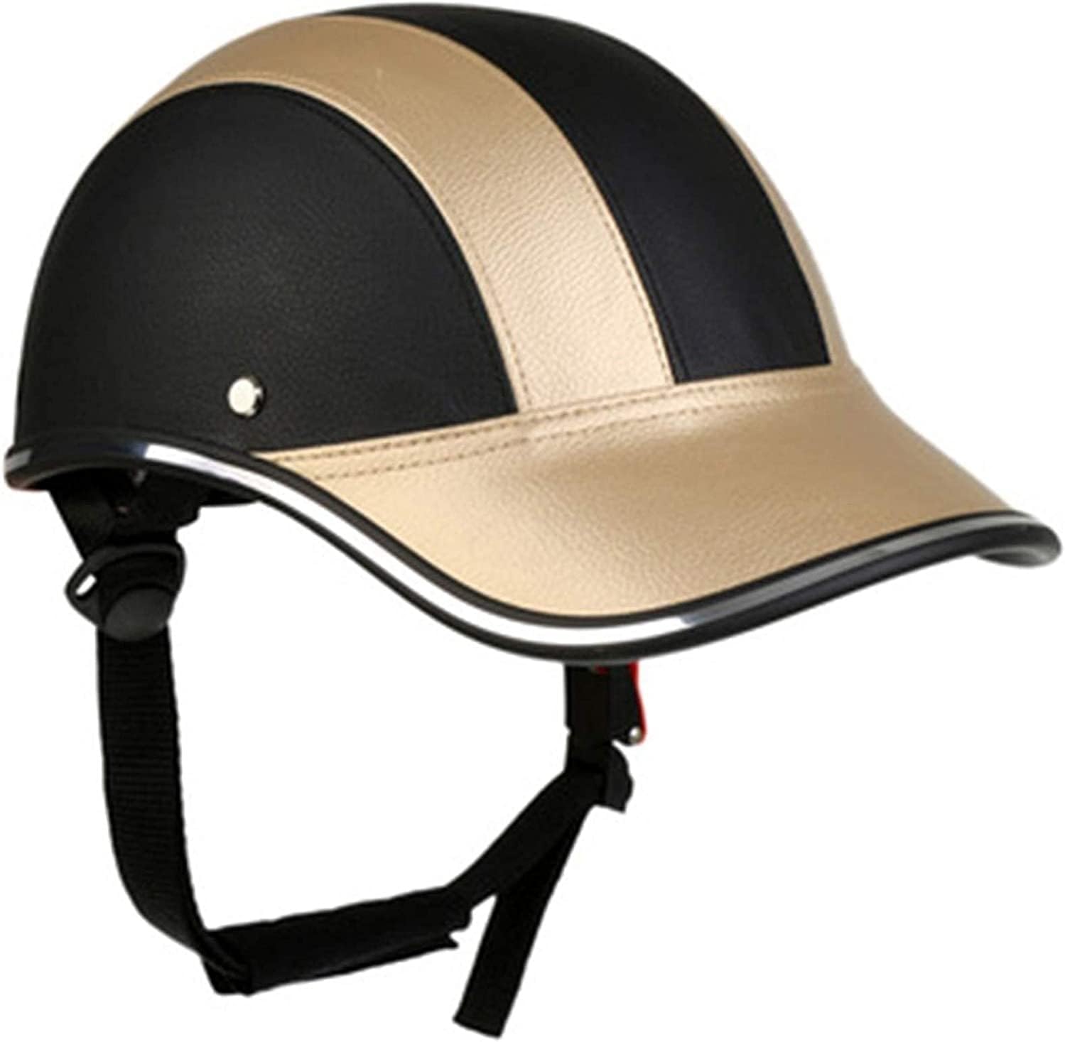 Baseball Cap Retro Half Helmet German Style Motorcycle Helmet, DOT Half Shell Helmet, Jet Helmet for Adult Men Women, Retro Open-Face Helmet for Cruiser Scooter Chopper
