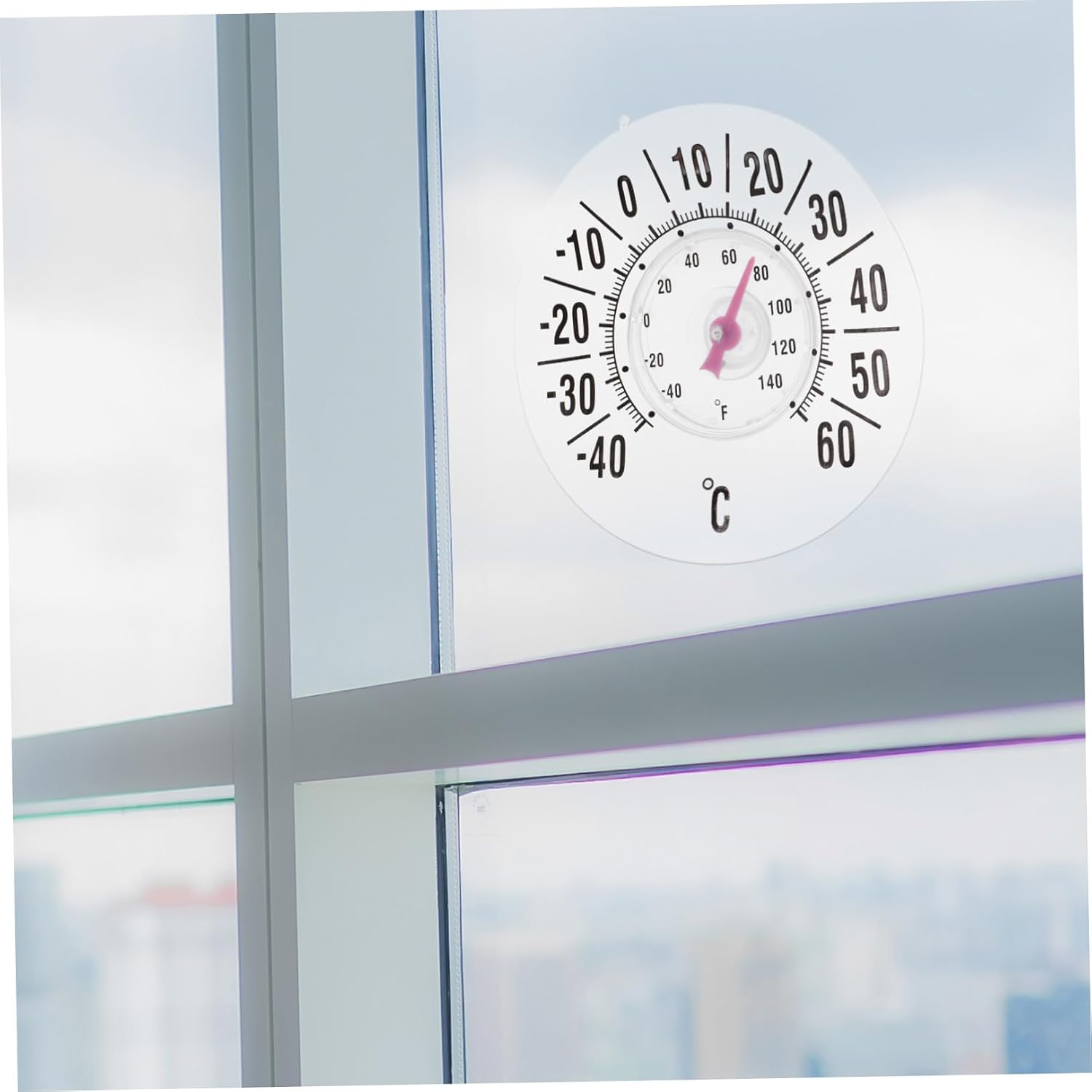 2 Pack Window Thermometer for Indoor Outdoor Use, 7 Inch Analog