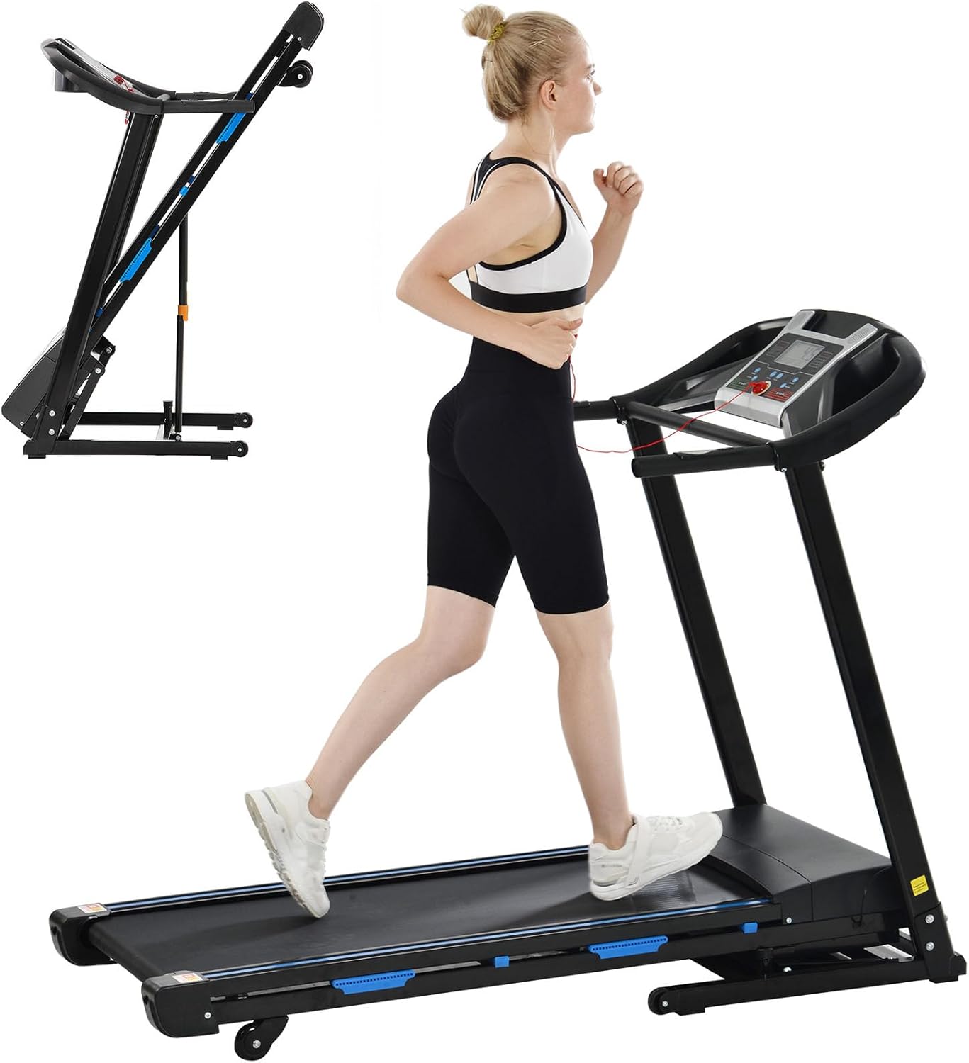 Folding Treadmill,Under Desk Treadmill Portable Walking Pad Treadmills,Electric Treadmill with Automatic Incline, 3.5HP Workout Running Machine,Bluetooth Speaker,for Home Use Folding Treadmill,Under Desk Treadmill Portable Walking Pad Treadmills,Electric Treadmill with Automatic Incline, 3.5HP Workout Running Machine,Bluetooth Speaker,for Home Use
