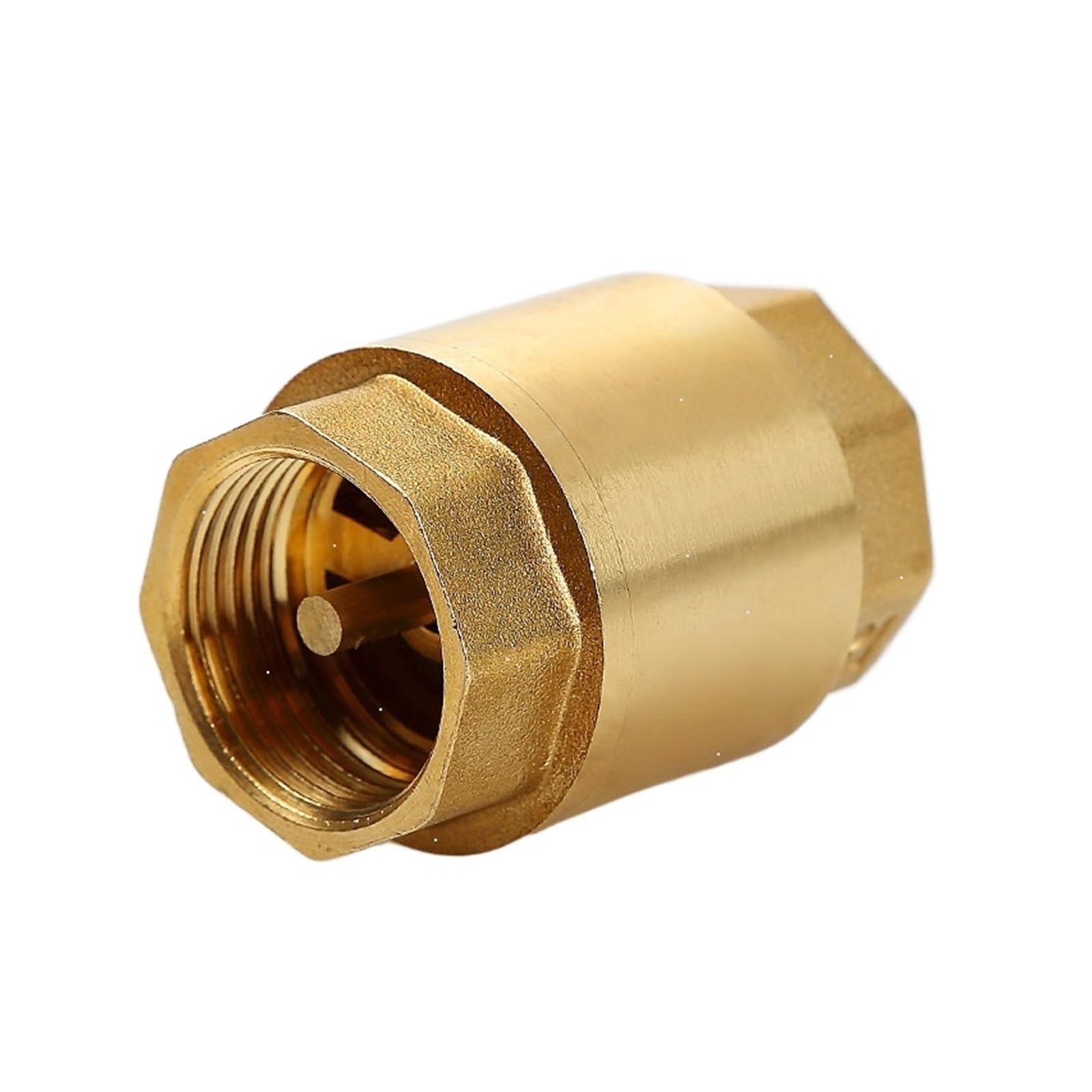 Valvola di ritegno Valvola di ritegno, valvola di non ritorno, valvola di ritegno a molla in linea in ottone con filettatura femmina NPT diametro 25 mm 200 WOG for il controllo dell'acqua(1l1 Inch)