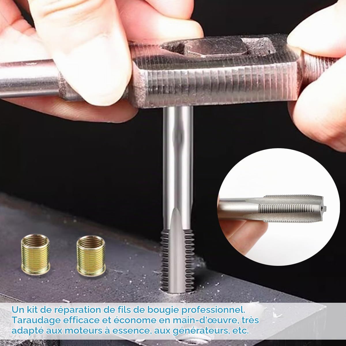 Inserts Filetés M14X1,25, Robinet M16X1,25 Galvanisé Pour Bougie D'Allumage À Filetage 14 Mm X 1,25 Mm