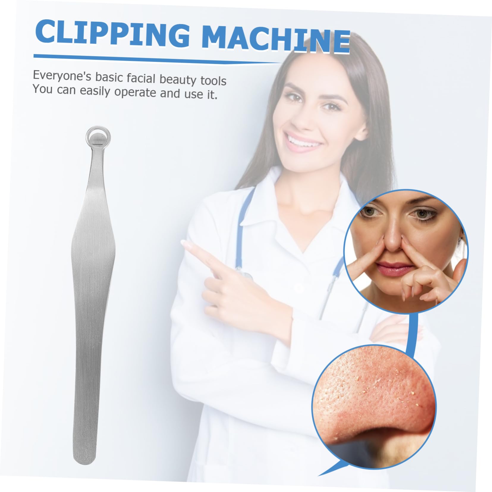 Healeved 3St Pinzette zum Trimmen der Nasenhaare Nasen- und Ohrenhaartrimmer Nasenhaarschere mit runder Spitze nose hair trimmer for men nasenhaar trimmer Trimmwerkzeug Trimmer-Werkzeug