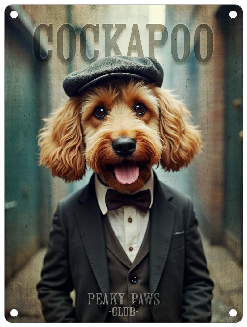 The Original Metal Sign Cockapoo Small (150 X 200Mm) Metal Sign - Peaky Paws Club