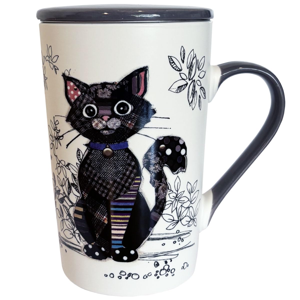 Boîte cadeau tisanière Kiub en porcelaine Kook Chat Noir idée cadeau idéale