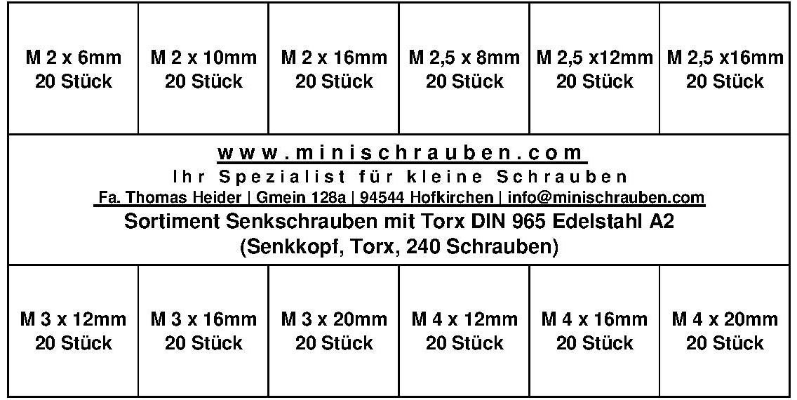 Schrauben M5 Senkkopf Torx Schrauben Edelstahl 10x Senkkopfschrauben M4x10 Torx Edelstahl - DIN 965 Für Holz & Metall M4x25 Torxschrauben