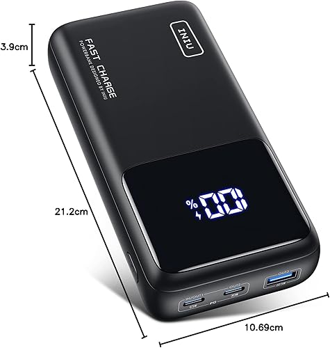 Vista 18 de INIU 100W Power Bank, Cargador Portátil de Tamaño Mini 25000mAh de Alta Capacidad para Laptop, Powerbank para Tablet con Entrada y Salida USB C