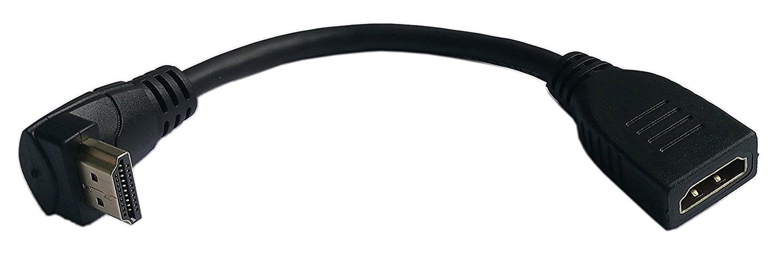 CGTime 5 Inch HDMI Up Angle 90 Degree Vertical Right Cable -Supports 4K@60Hz, High Speed, HDMI 2.0 Ready - UHD, Ethernet & Audio Return - Video 4K 2160p, HD 1080p, 3D.(Male-Female)