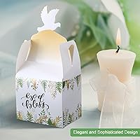 Vista 4 de Geyee 48 cajas de dulces para fiestas religiosas, decoraciones de bautismo, regalos de bautismo, regalos de bautismo, cajas de dulces para bautizo