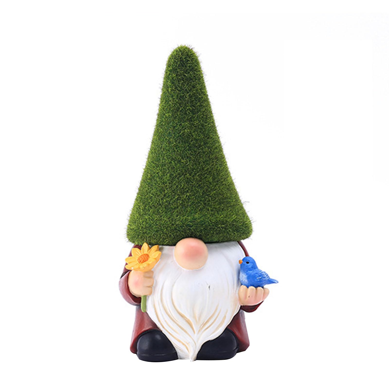 Hsioluted Garden Resin Statue Collectible Figurines Miniature Indoor Decoration Gift Gardening Gnomes Faceless Doll Garden Statue Ornament Ornament Sculpture Art