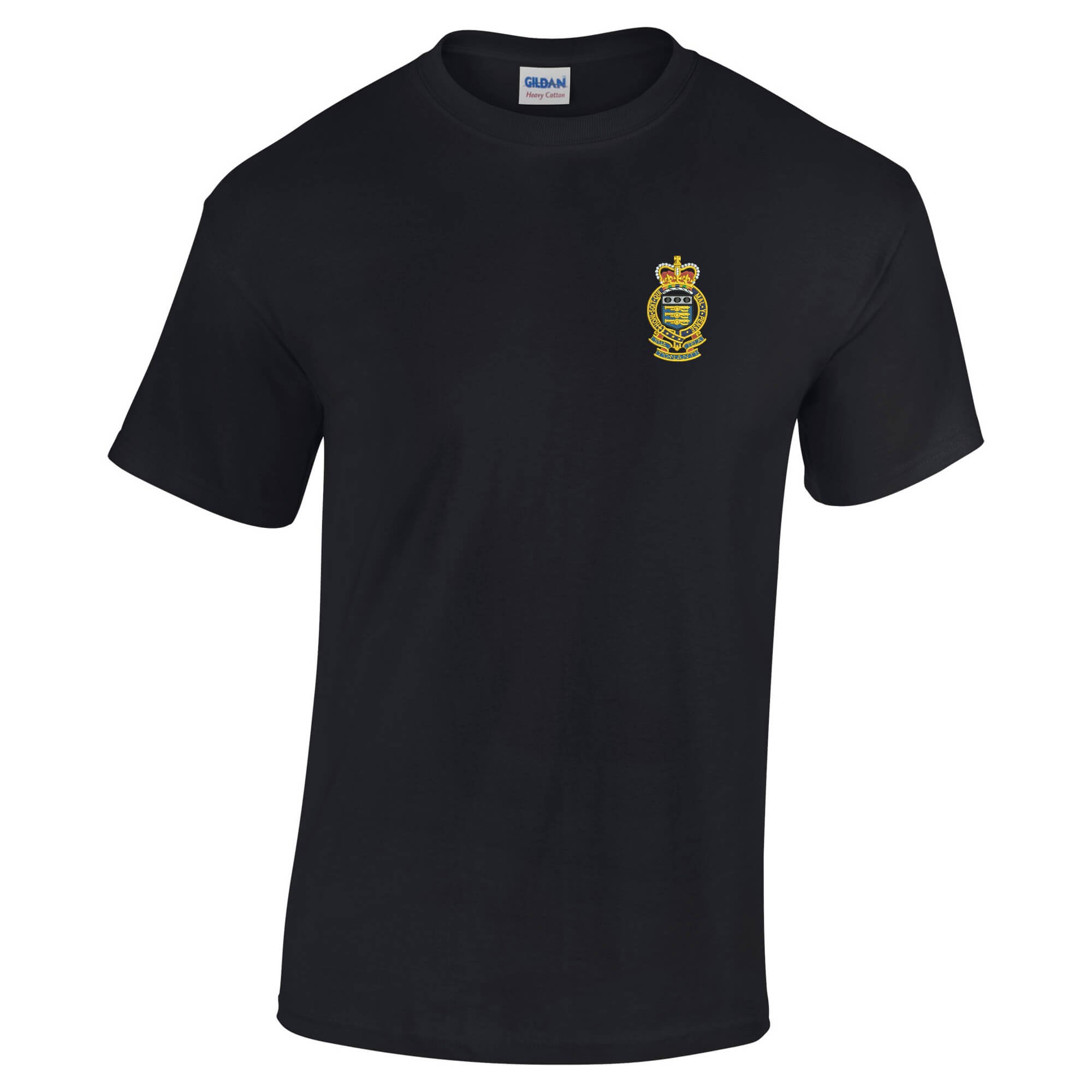 Pineapple Joe's Men's Black Royal Army Ordnance Corps Embroidered T-Shirt - 2X Large