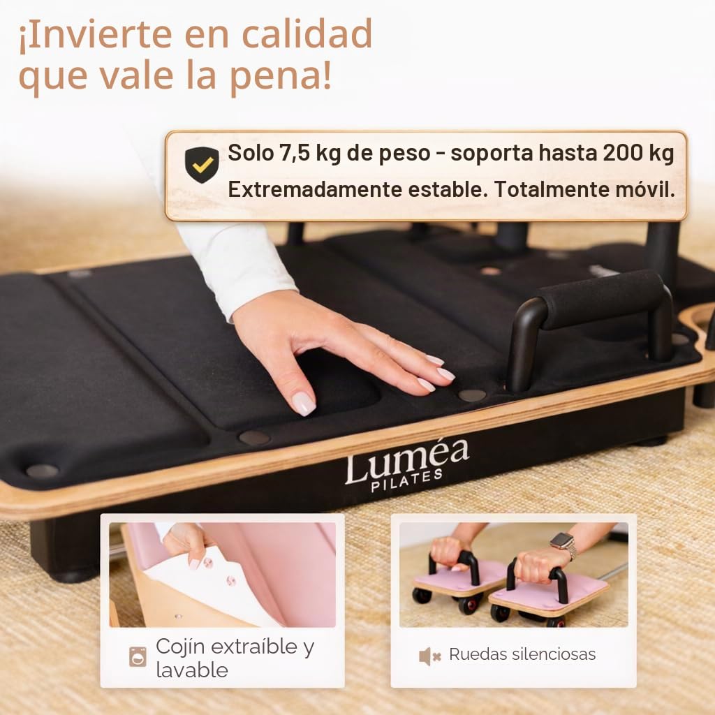 Tabla de pilates de madera, tabla reformadora de pilates para el hogar, tabla de equilibrio antideslizante y entrenador de núcleos, dispositivo de gimnasio en casa para abdominales, piernas y