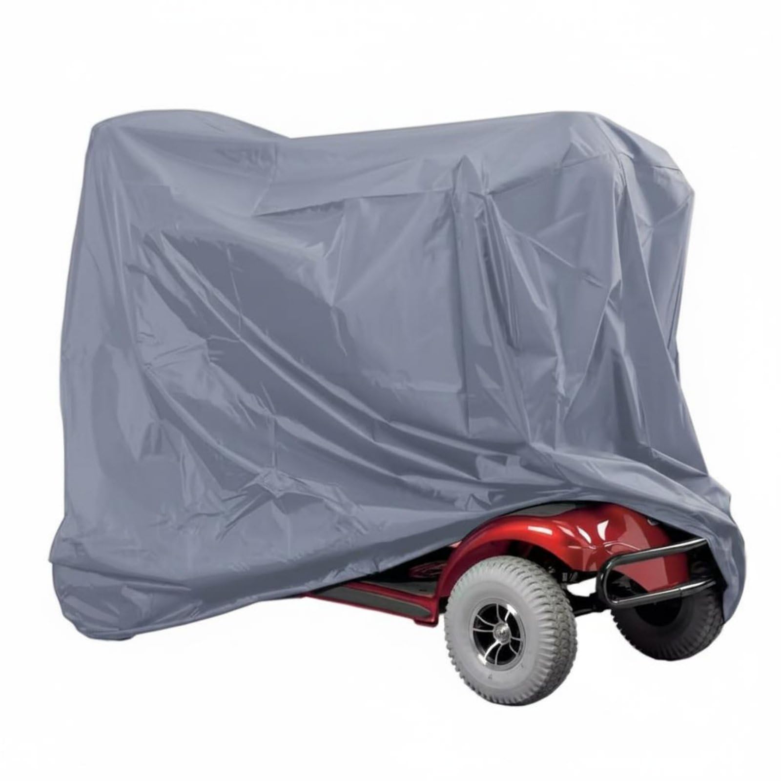 210D Oxford Material Electric Wheelchair Cover Dustproof Mobility Scooter Storage Cover Waterproof Power Chair Weather Protector Weatherproof for Disabled People, Seniors, Garage, Gray, 142-66-image-8