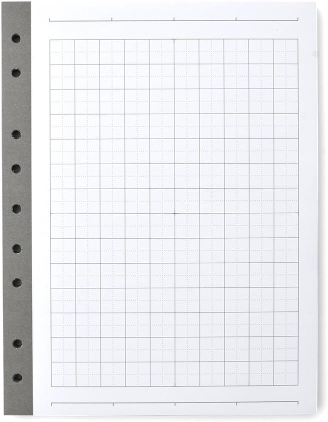 Super Deal Product Russell+Hazel Mini Smartdate Grid Paper, Charcoal and White
