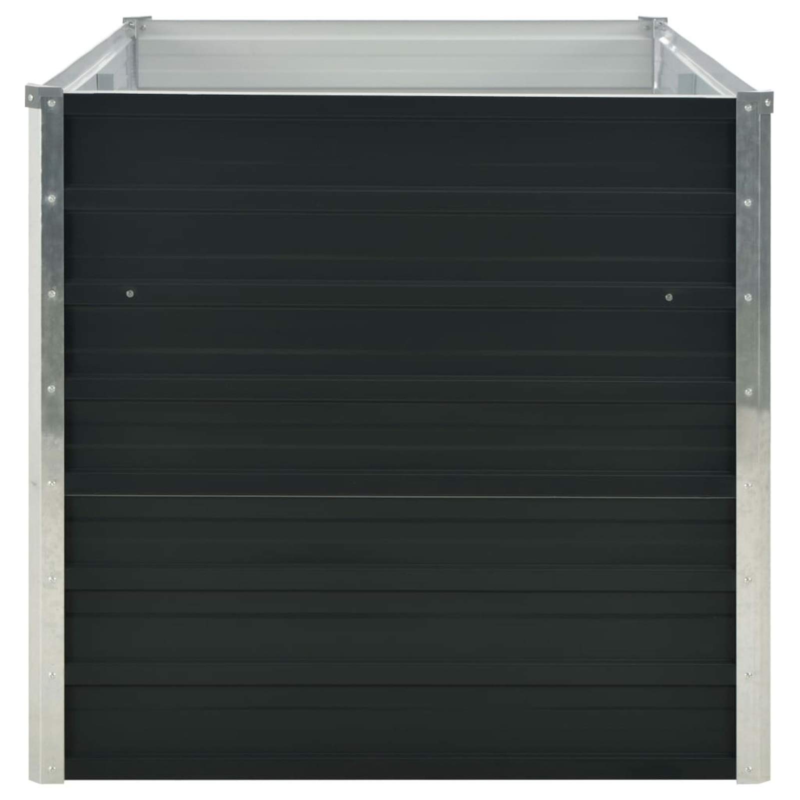 Bancal alto de metal de 160 x 80 x 77 cm, gran bancal alto de metal para jardín, protección contra caracoles, bancal elevado, bancal de jardín, plantas de jardín, hierbas, exteriores, antracita