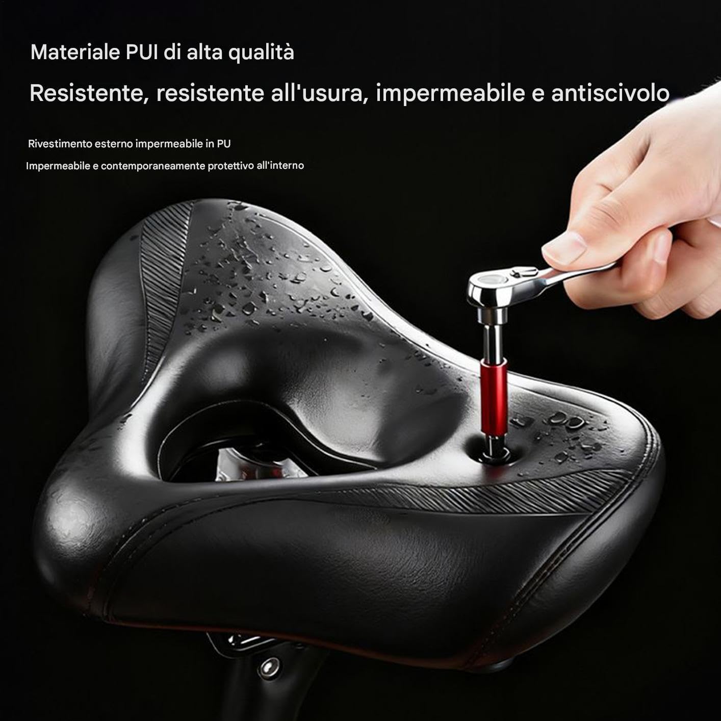 Per Sella Da Bicicletta - Antiscivolo Comodo E Largo | Per Sella Forato Per Bici | Per Pendolari Cicloturismo Ciclismo a Lunga Distanza Esercizio Quotidiano Appassionati di Sport