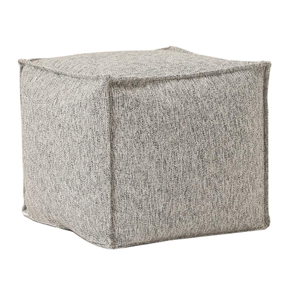 Banc à chaussures gris et table basse pouf rembourré