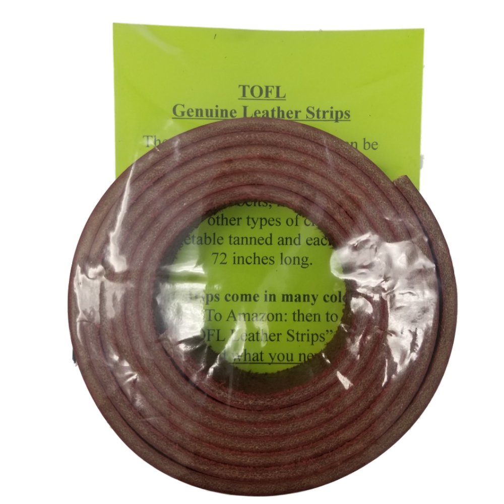 TOFL - Correa de piel (2,54 cm de ancho) 1 Inch Wide 8-9 oz granate
