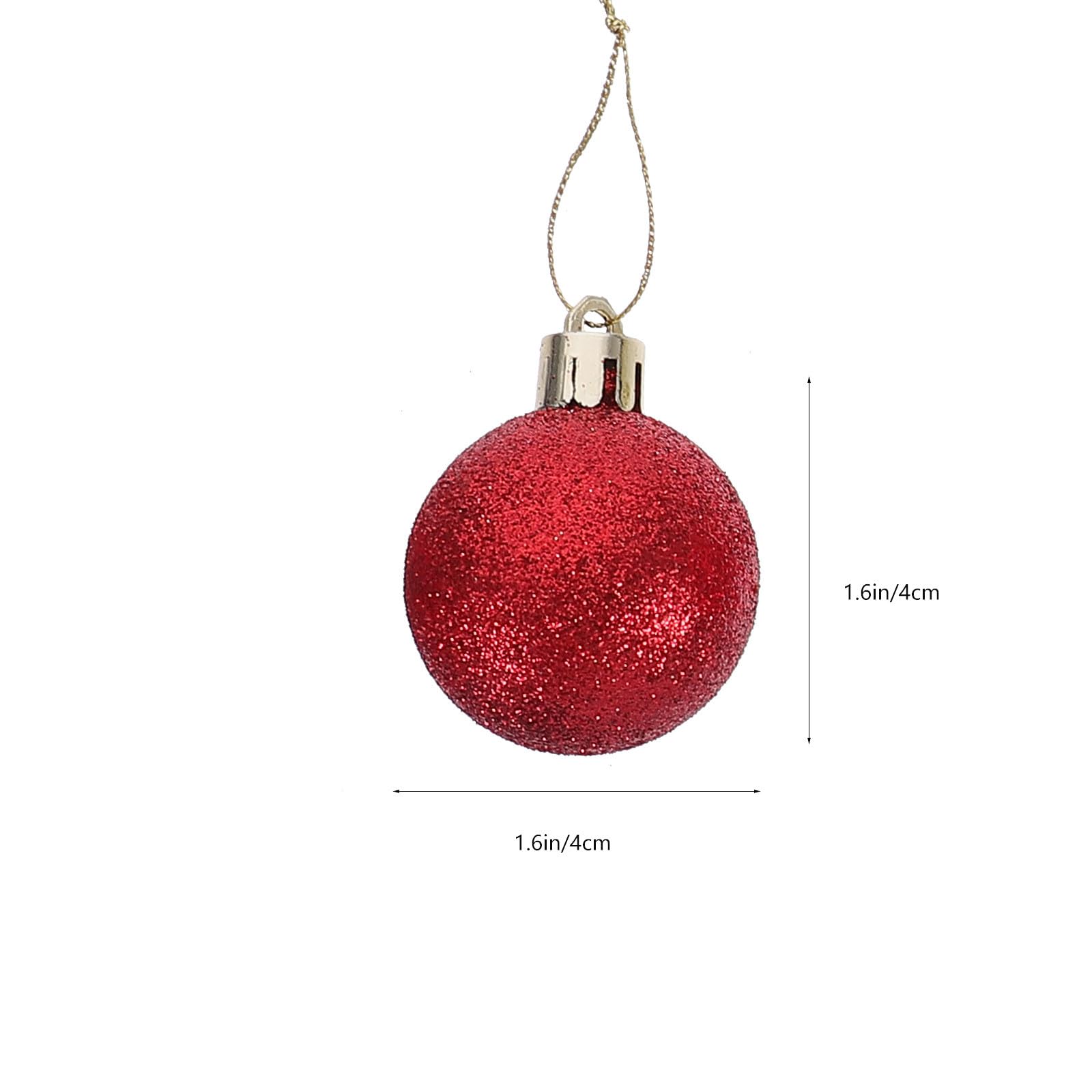 FRCOLOR 144 Piezas Bolas Colgantes para Árbol de Navidad, Rojas de PVC