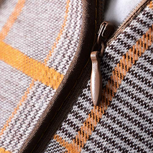 Oiseauvoler 3D Sunflower Handmade Throw Pillow Cover Decorative Pillowcase Yellow Plaid For Home Bed Living Room Decor 18 X 18 Inch #TOP2