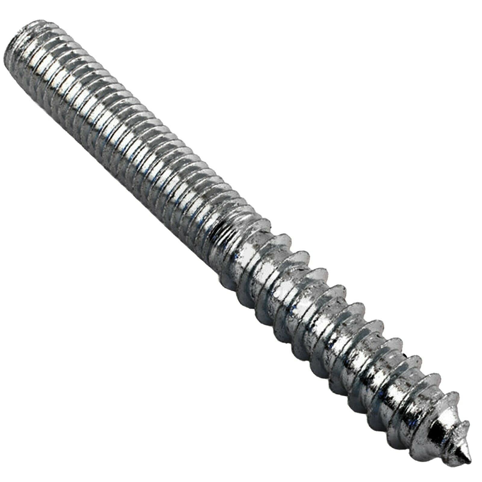 M10 WOOD TO METAL DOWELS WALL HANGER BOLTS FURNITURE FIXING ZINC (10, 80mm)