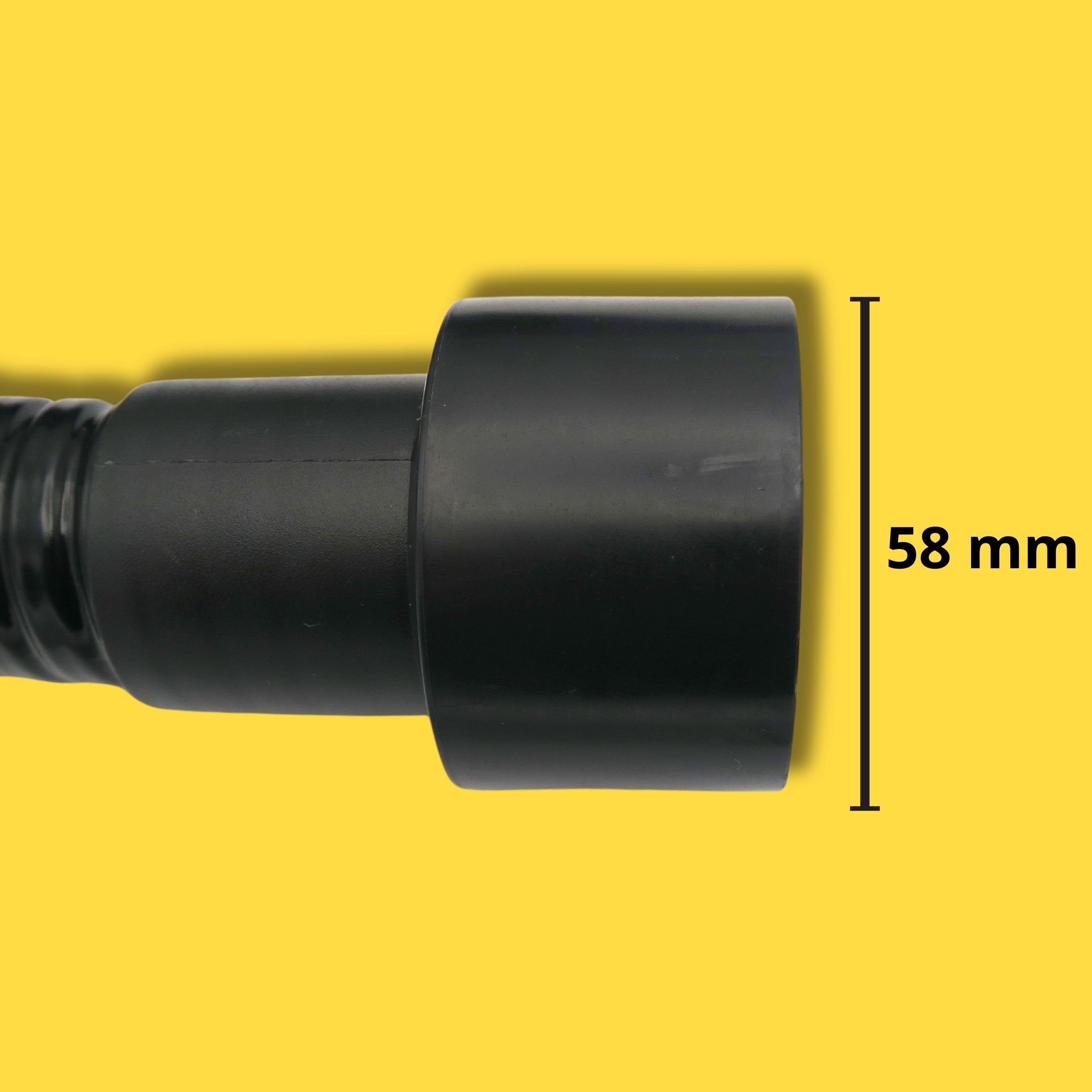 Tubo Aspiracenere Lavor da 1.5m con Bocchetta Metallica - Flessibile, Nero, per Caminetti e Stufe