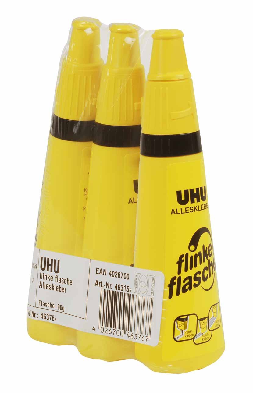 UHU Vielzweckkleber flinke flasche, lösemittelfrei, 100 g