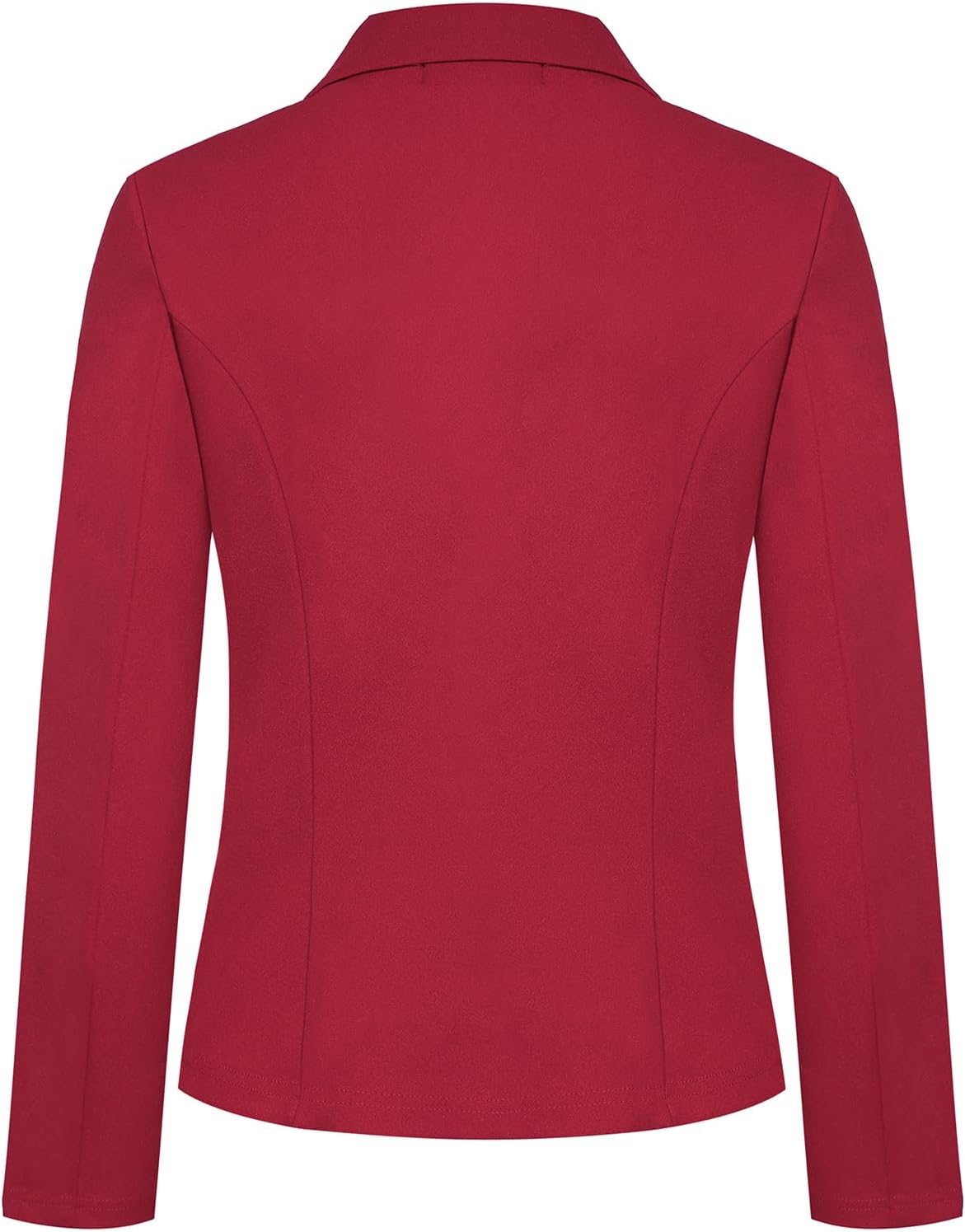 MINTLIMIT Womens Casual Blazer Jacket Long Sleeve Button Front Work Office Blazers Lapel Button Jacket (Red, Size L) - Image 3