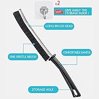 Vista 4 de Cepillo de limpieza de hendiduras de cerdas duras, cepillos de limpieza pequeños, cepillo limpiador de lechada, cepillo de inodoro, cepillo