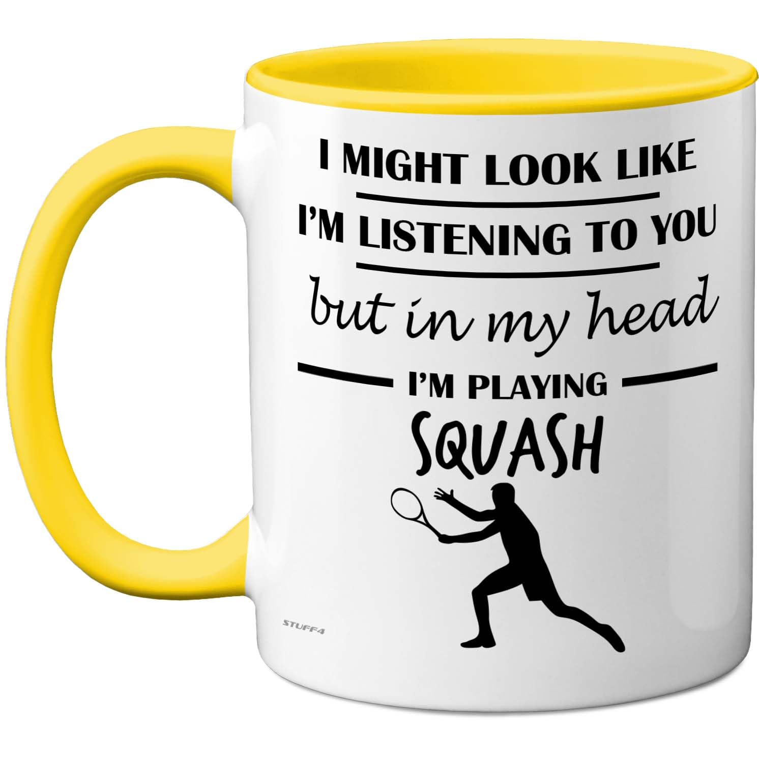 Stuff4 Squash, in My Head Mug Yellow Handle