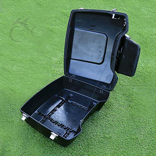 TCT-MOTORPARTS Vivid Black Chopped Trunk & Backrest para Harley 1997-2013 Touring Electra Glide Ultra Limited Street Glide Raod Glide miniatura 7