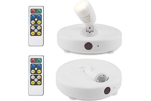 HONWELL Wireless LED Spotlight 2-Pack Accent Lights with Remote