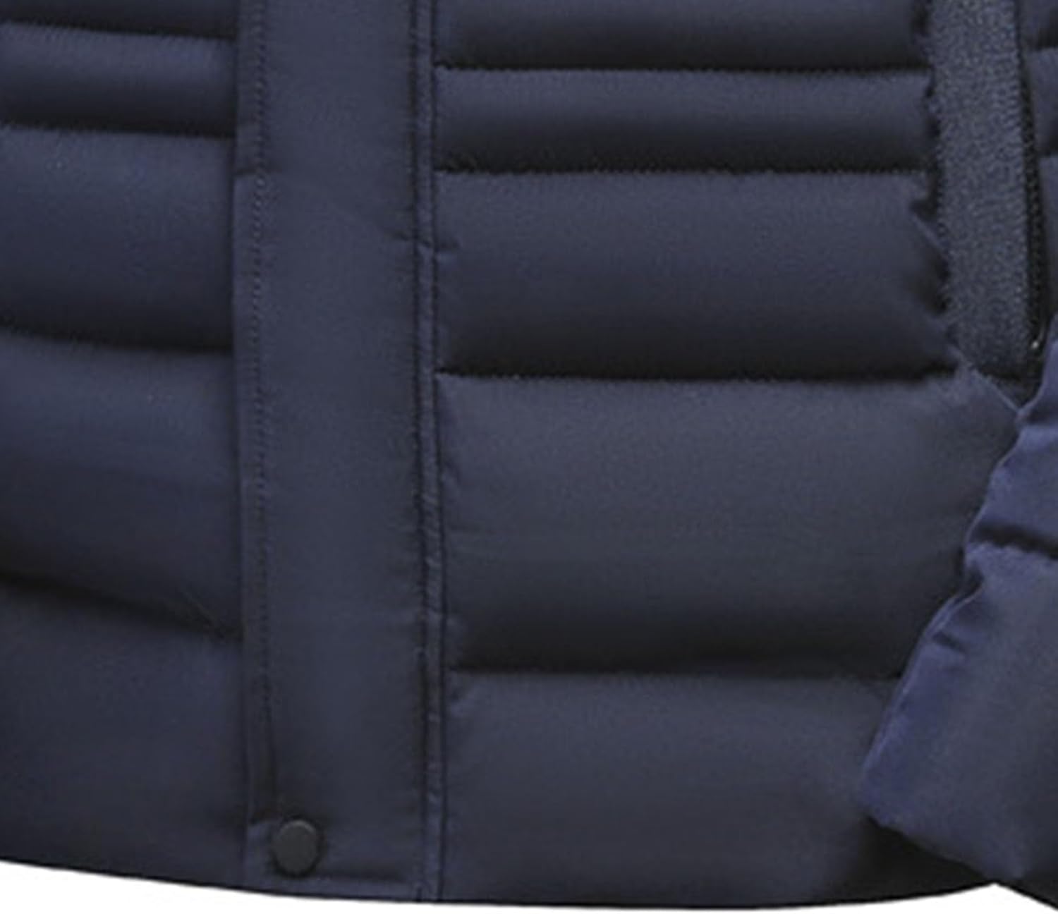Men's Winter Hooded Jacket Warm Slim Fit Casual Padded Coat Thicken Windproof Quilted Outwear Detachable Hood