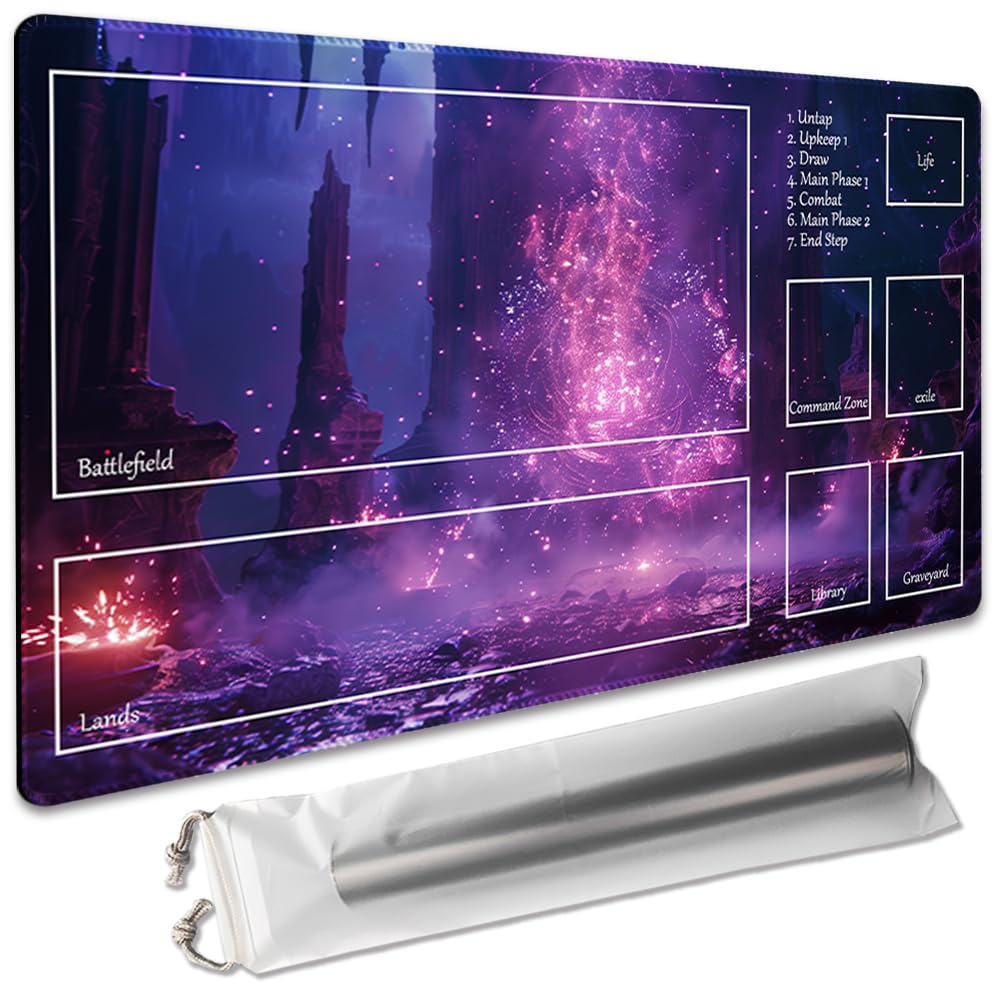 MTG Playmat with Zones Unofficial, Original Design Board Games Play mat 24x14 Inchnon Free Storage Bag - 2511271 (1118135, Zone)