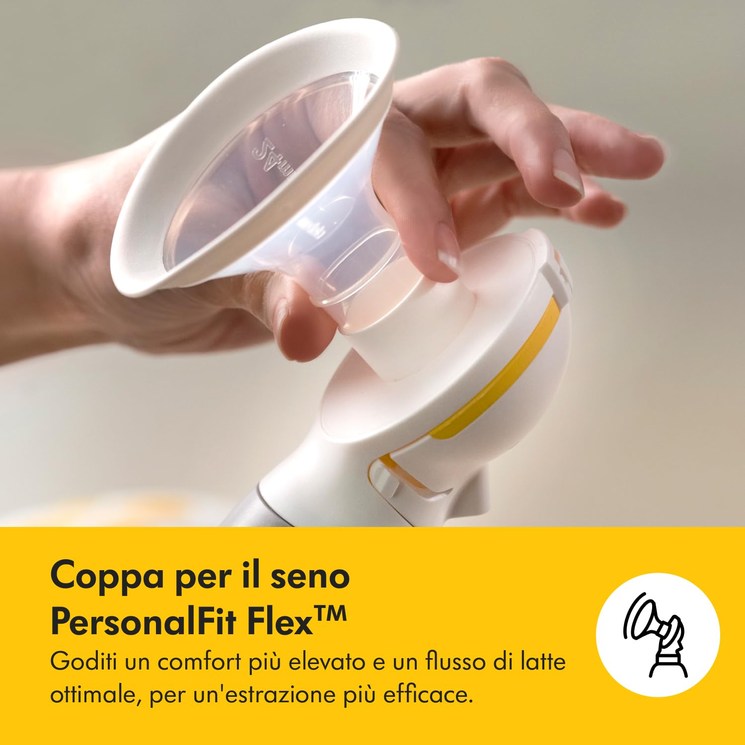 Medela Solo Tiralatte Elettrico Singolo, Silenzioso, Ricaricabile con USB, con Coppa PersonalFit Flex e Tecnologia Medela 2-Phase Expression