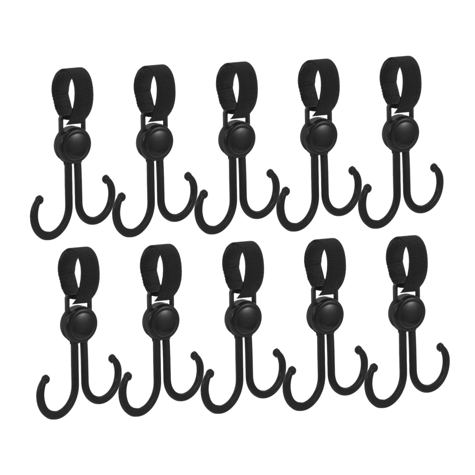 Hohopeti Stroller Hook Set 10 Pack Heavy Duty Hooks for Shopping Cart Electric Bike Pram Universal Stroller Accessories