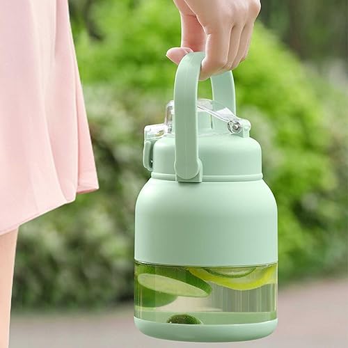 Miniatura 9 de Exprimidor eléctrico de cítricos de 28 onzas 27.1 fl oz con popote y dos tapas, tazas de licuadora portátil para jugo fresco, botella exprimidora