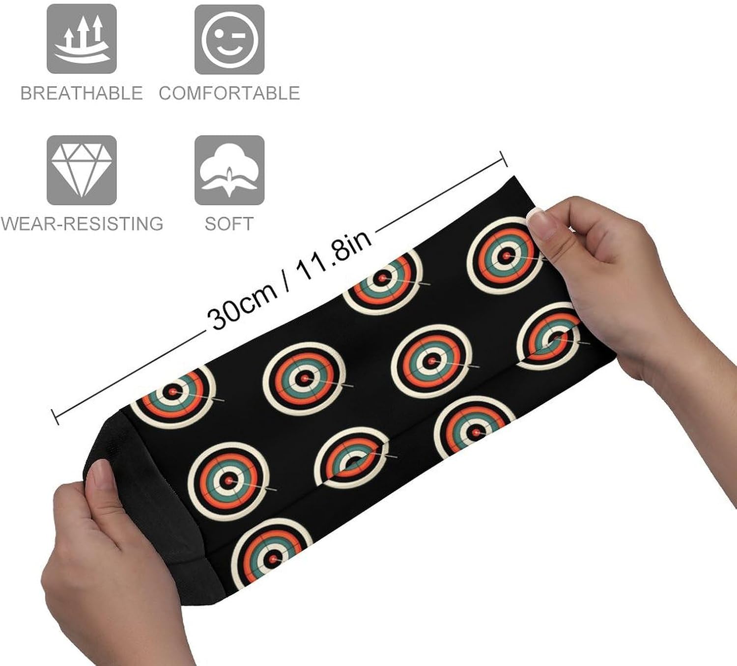 Bullseyes Target Bulls Eyes Knee High Socks Athletic Long Stockings Sport Casual Crew Tube Sock Boot
