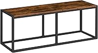 HOOBRO 47.2" Industrial Dining Bench for Kitchen & Dining Room, Steel Frame, Rustic Brown Black, Easy Assembly BF12CD01
