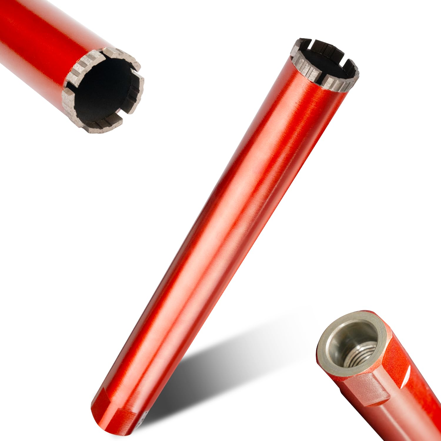 RDT - Brocas de diamante de 2 pulgadas para hormigón de mampostería de ladrillo y piedra, broca húmeda soldada con láser, profundidad de perforación de 14 pulgadas, eje de 1-1/4 a 7, para construcción