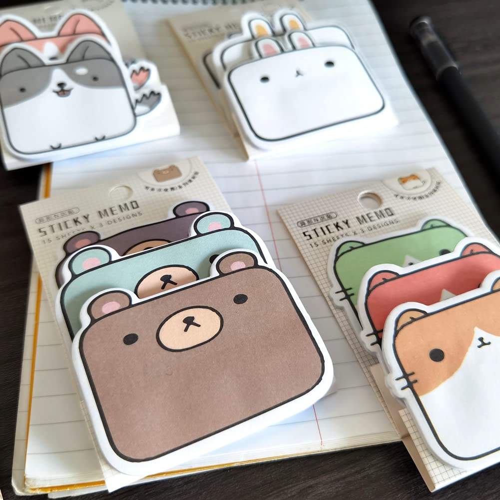 Amazon.co.jp: かわいい 付箋 強粘着 可愛い 付箋紙 ノートメモ用紙
