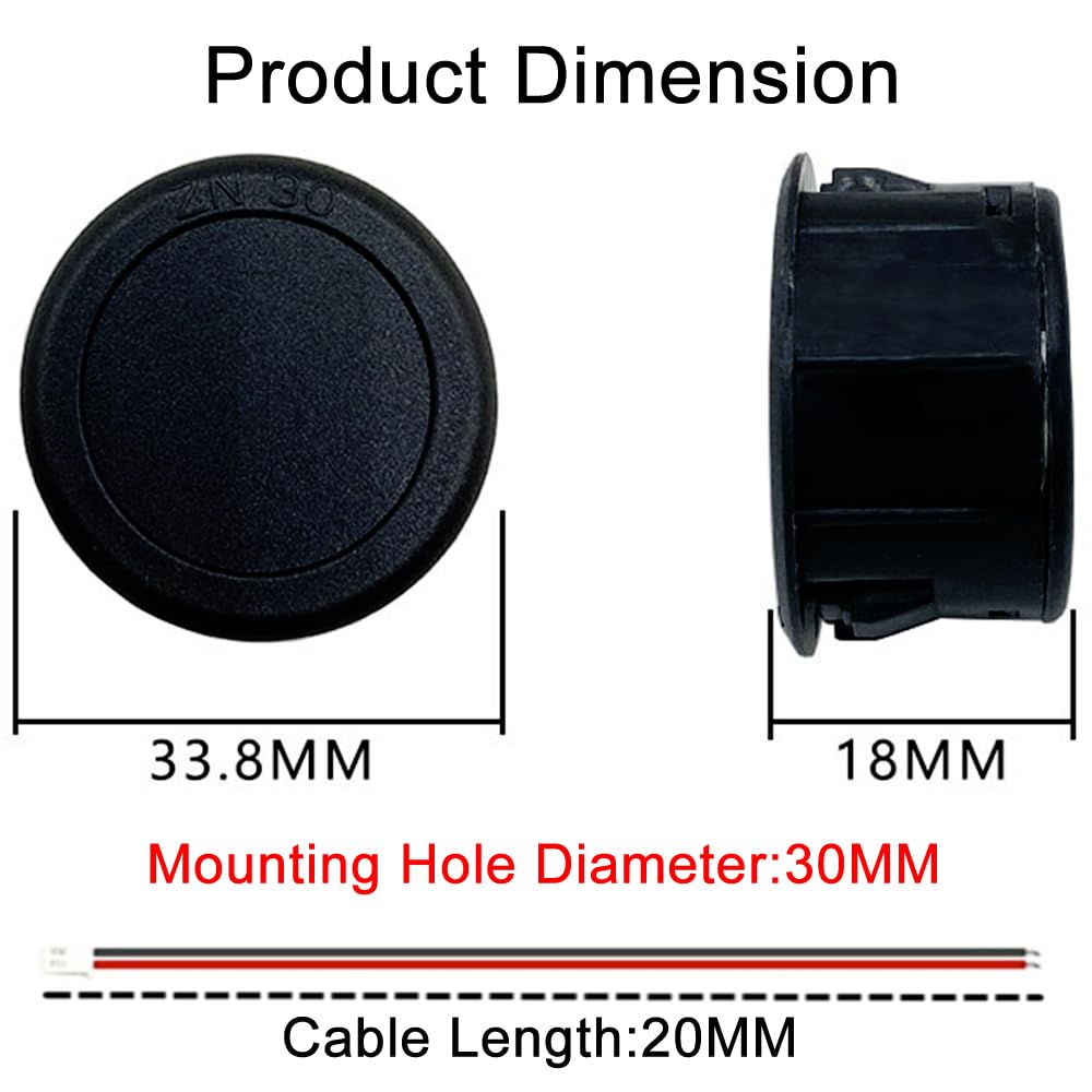 Greluma 2 Pz Voltmetro digitale DC 4-100 V, misuratore di tensione a 2 fili Rilevatore di voltmetro per camion moto Camper Caravan Marine