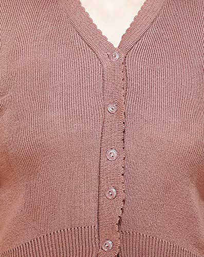 Image of Women Winter Wear V-Neck Half Sleeves Regular Fit Woollen Blouse